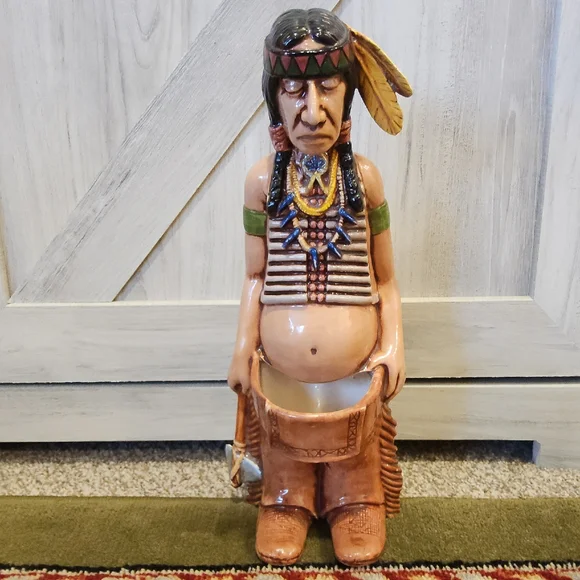 1980 Sittre Ceramic Native American Figurine Statue Decorative Planter - Picture 1 of 11